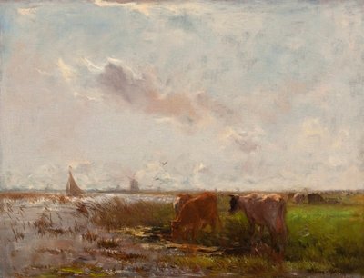 Lehmät Polder-maisemassa tekijältä Willem Maris